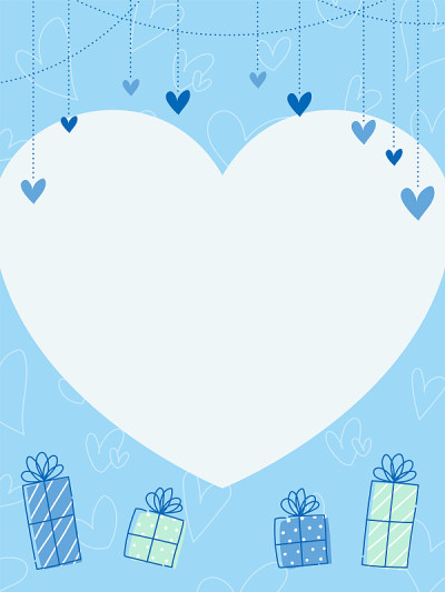 wWhite Day Heart横幅POP Vertical
