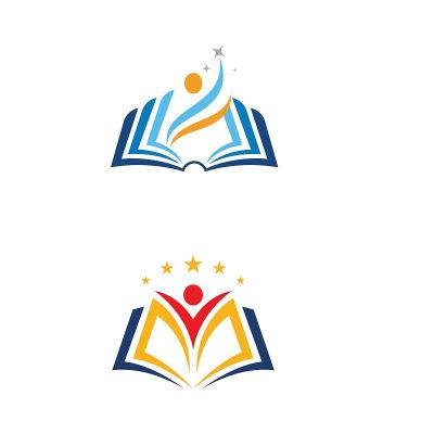 教育书籍图标模板矢量