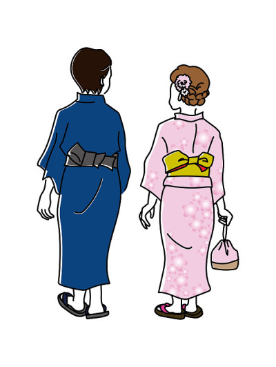 向量插图背面的男人和女人穿着浴巾