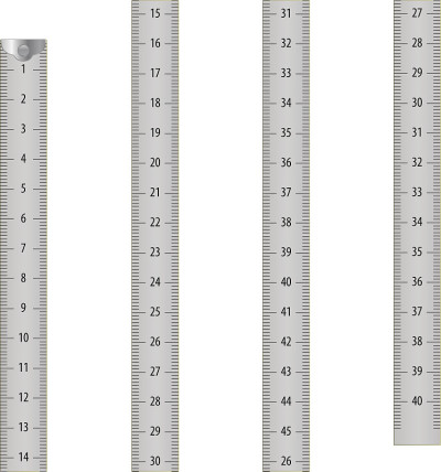 Gray measure tape