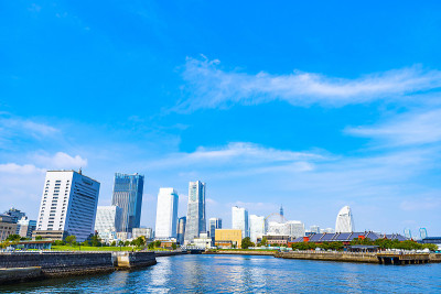 日本神奈川县横滨市的横滨民atomai市景