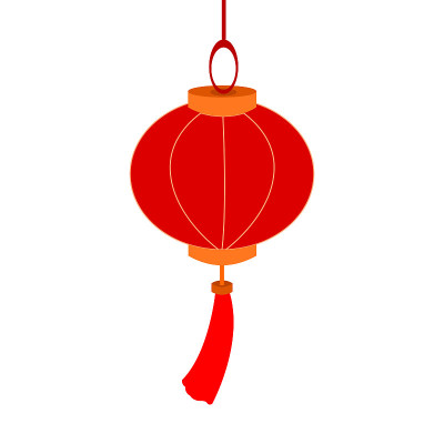 挂饰中国灯笼纸矢量插图图形