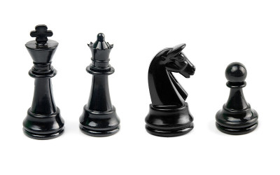 黑色的象棋孤立