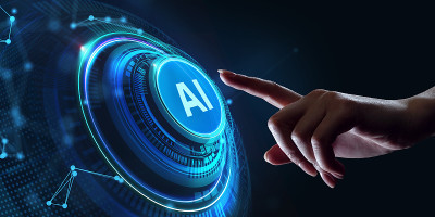 AI学习和人工智能概念。商业，现代技术，互联网和网络的概念。