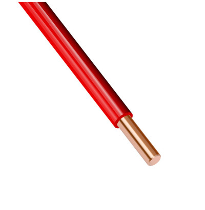 Flexible electrical copper cable isolated on white