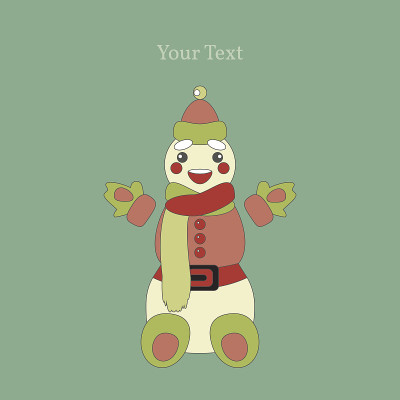 快乐的雪人。