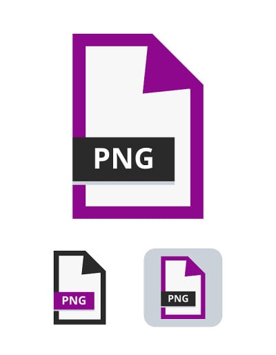 Png file flat vector icon. Symbol of portable netw