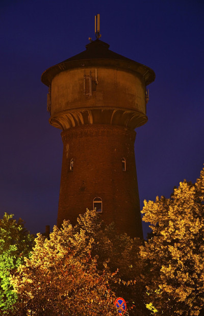 在Kostrzyn nad Odra的水塔。波兰