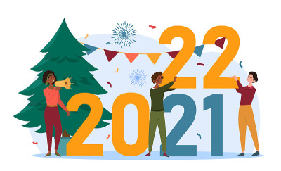 新的2022年向量