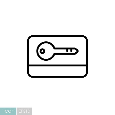 卡键平面矢量图标