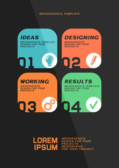 Brochure cover or web banner design with numbered 
