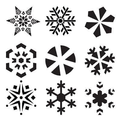 矢量雪花集-圣诞设计元素