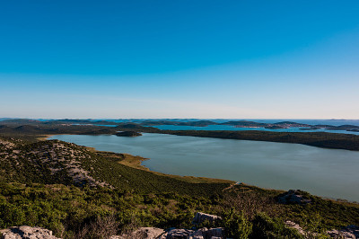 The view on the Kornati islands from the Vrana lak