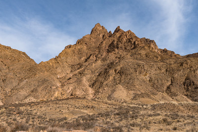 荒山在岩石沙漠景观