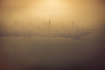 科威特城的空中全景图