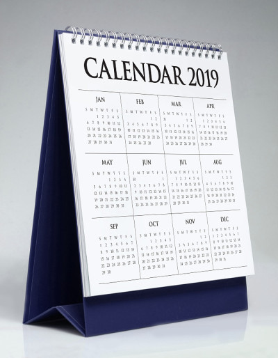 简易台历2019