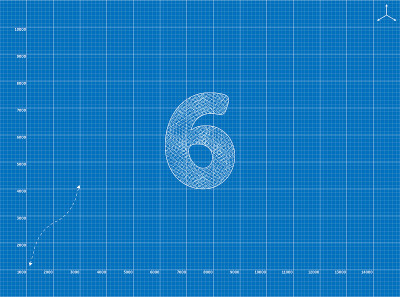 蓝图到6数字插图
