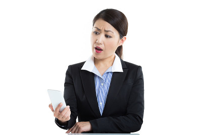 女商人和智能手机