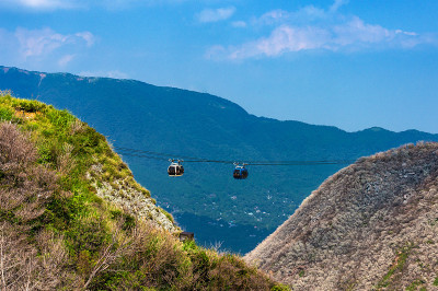 高山索道，缆车