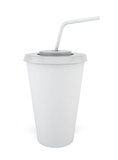 用吸管喝杯
