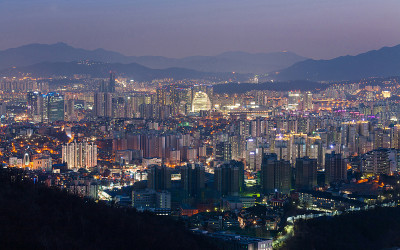 韩国首尔市区的天际线