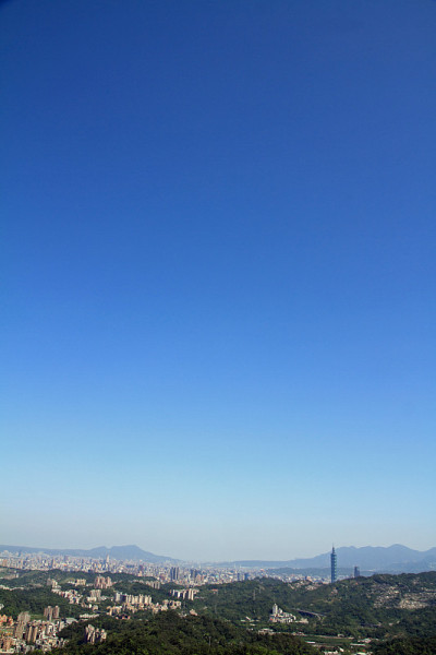 台北101和台北城市景观从猫空，台湾