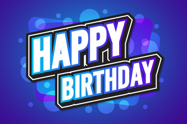 Happy Birthday. Poster banner poster template back