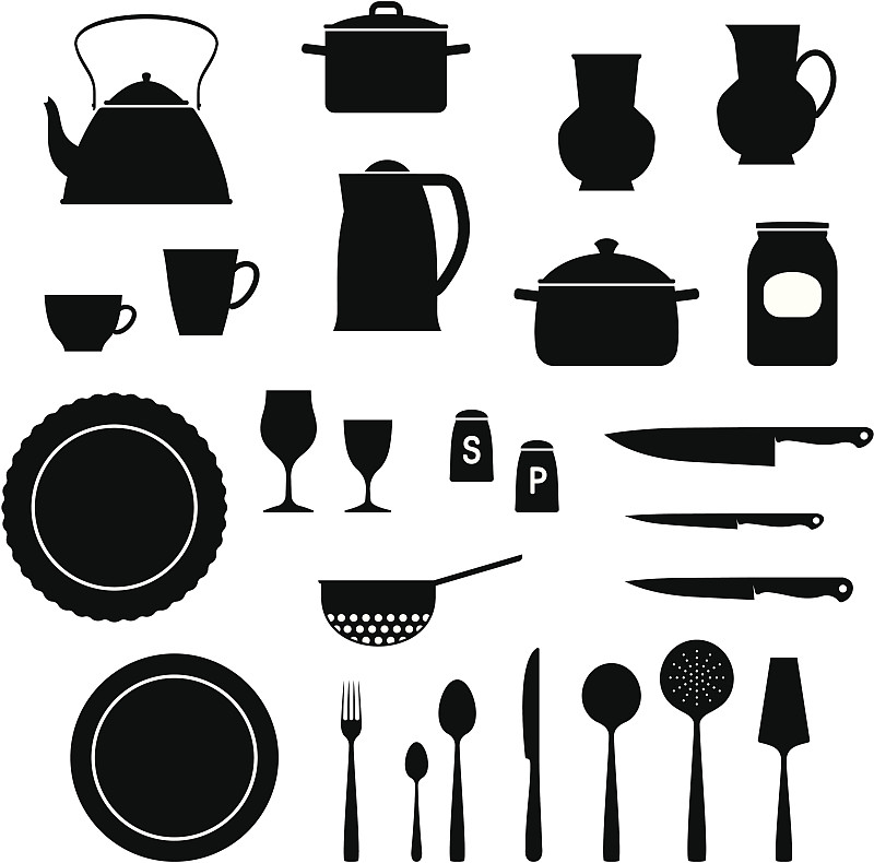 厨房物品-矢量插图