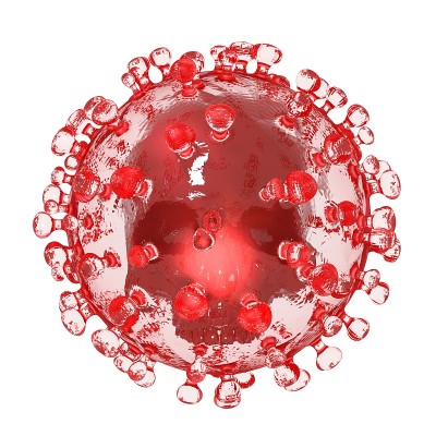 新型冠状病毒sars-cov-2 3D艺术插画