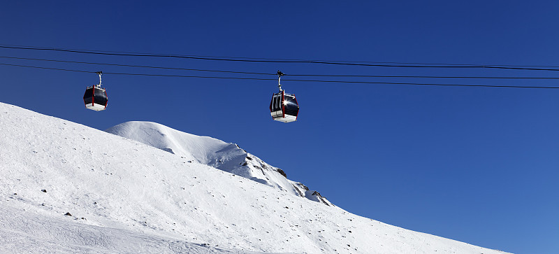 缆车和滑雪场