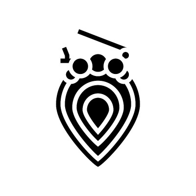 胸针首饰线矢量图标插图