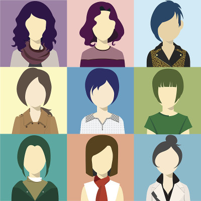 女性Avatar Flash Vector