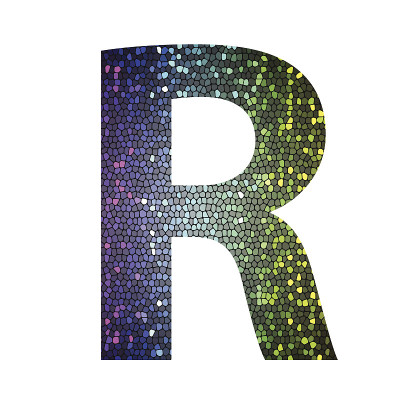 不同颜色的字母R