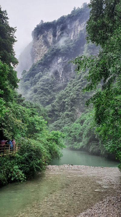 大峡谷玻璃桥徒步旅行，武陵源-张家界，中国