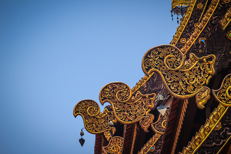 在泰国清迈的Wiang Kum Kam考古区域的古老寺庙之一的Chedi Liam Wat的泰国北部