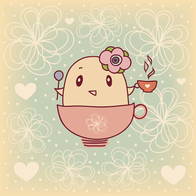 小鸟和杯子