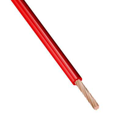 Flexible electrical copper cable isolated on white