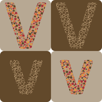 字母V泡沫