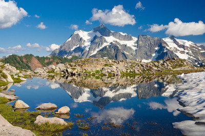 加拿大落基山脉的贝克山