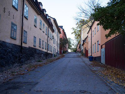 瑞典斯德哥尔摩Södermalm Skinnarviksberget的老建筑