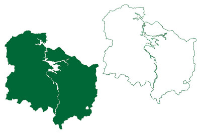 科尔巴地区(恰蒂斯加尔邦，比拉斯普尔区，印度共和国)地图矢量插图，涂鸦素描科尔巴地图