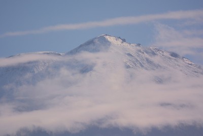2021年富士山的第一场雪。