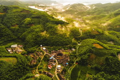 中国福建省的客家土楼