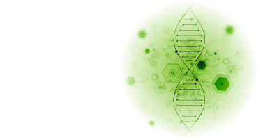 Science template, abstract background with a DNA m