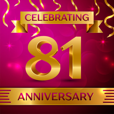 Eighty one Years Anniversary Celebration Design. C