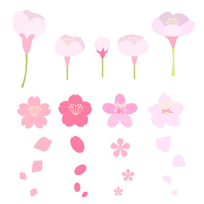 樱花花瓣图标集