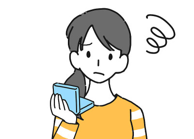 插图材料的妇女与复杂的面部扭曲
