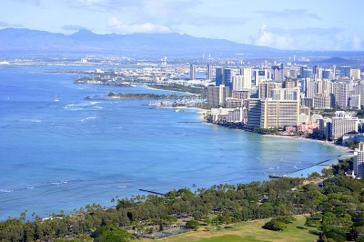 怀基基海滩的观点