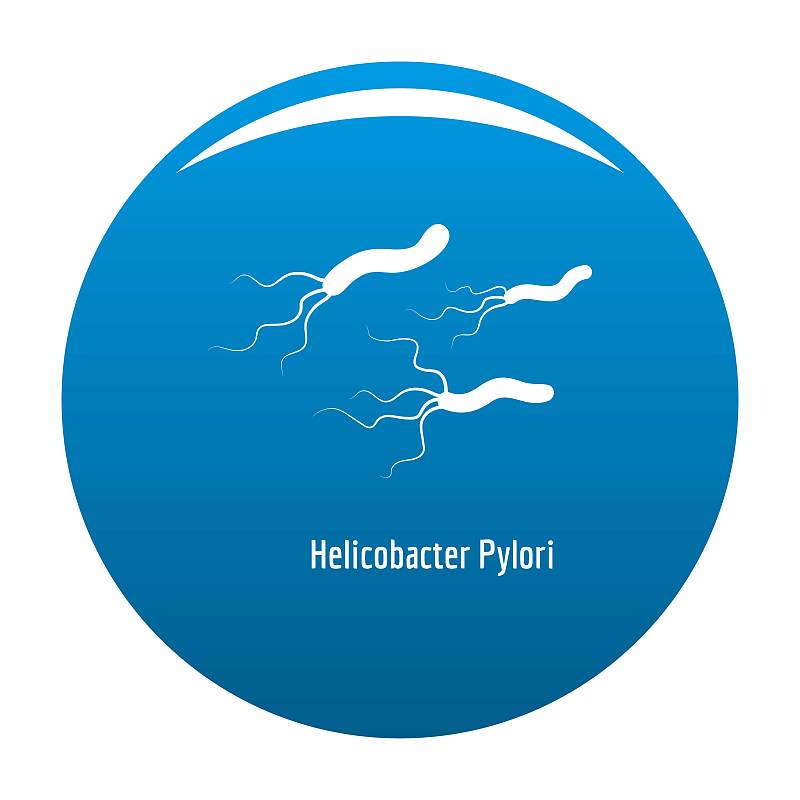幽门螺杆菌图标蓝色矢量