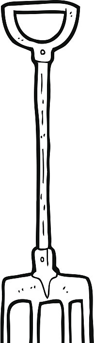 线描卡通叉